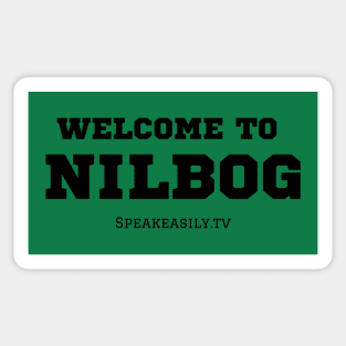 Welcome To Nilbog, Speakeasily Sticker